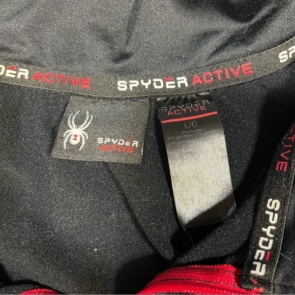 Spyder Mens Black 1/4 Zip Activewear Pullover Large - Picture 7 of 10